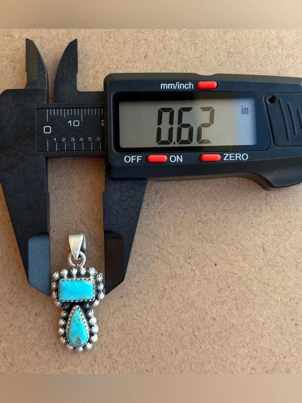 925 Sterling Santa Maria Turquoise Double Drop Pendant